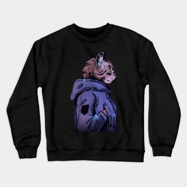 Funny catty Crewneck Sweatshirt by Taraslava Milasyk